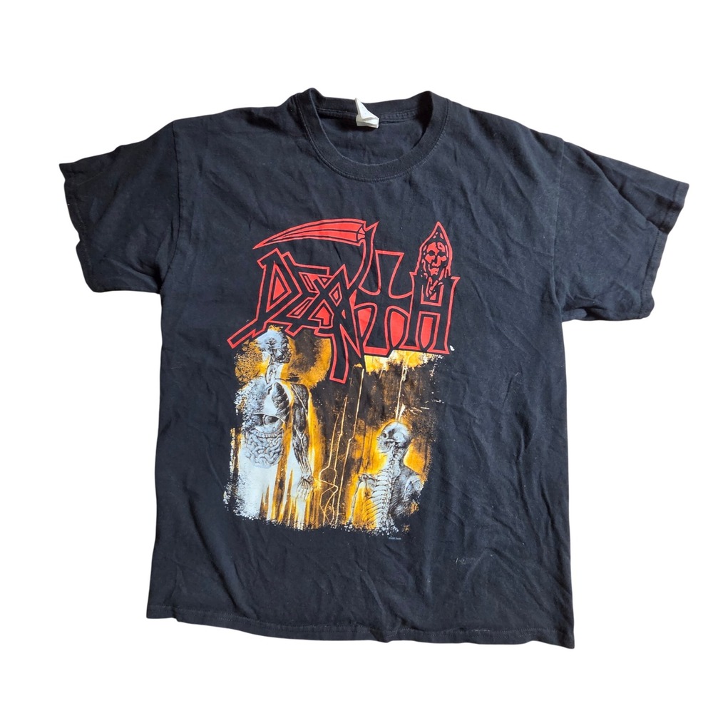 Death Band Human Album Graphic T-Shirt Black Mens L Crew Neck 2006 Y2K Metalcore